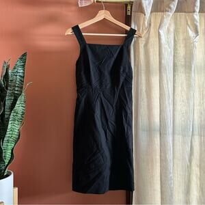 Theory Sleeveless Stretch Wool Sheath Mini Dress Black Short Size 2